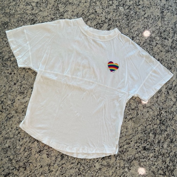 PINK Victoria's Secret Tops - Victoria’s Secret PINK Women’s XS White LGBTQ Pride Short-Sleeve T-Shirt
